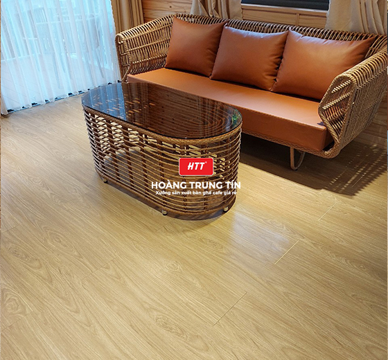 Bộ bàn ghế nhựa giả mây HTT - 008