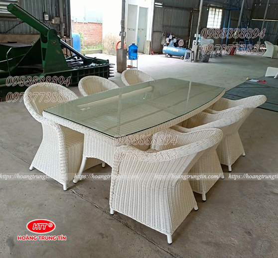 Bộ bàn ghế giả mây BGHTT05