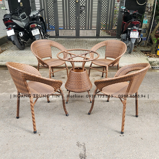 Mẫu bàn ghế nhựa giả mây BGHTT36
