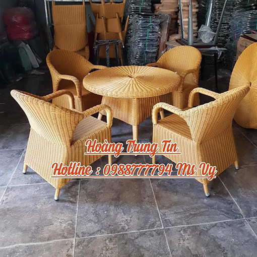 Mẫu bàn ghế nhựa giả mây BGHTT34