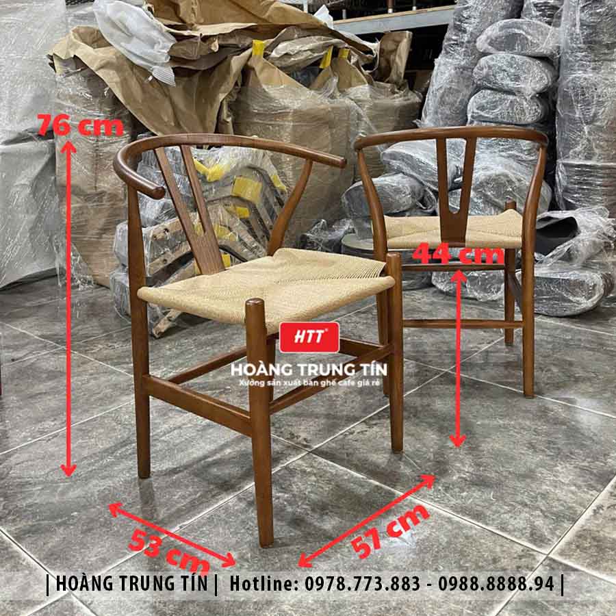 Ghế cafe Wishbone gỗ cao cấp HTT01