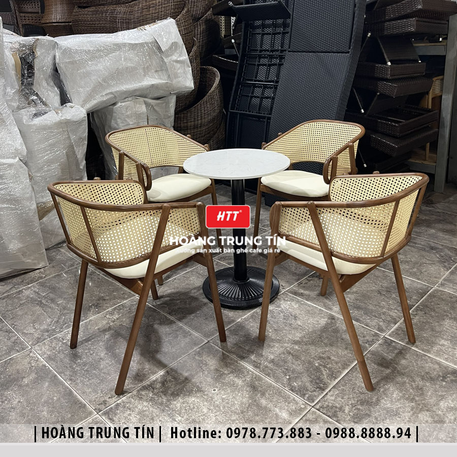 Bàn ghế gỗ nệm cao cấp HTT09