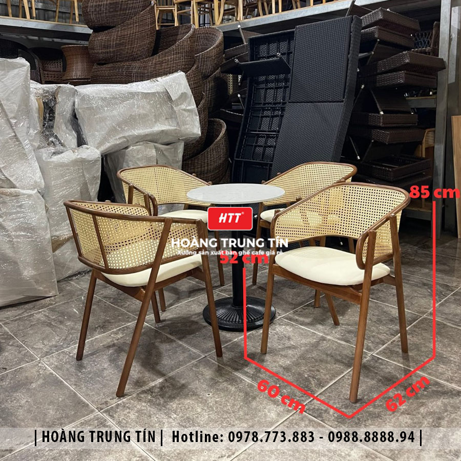 Bàn ghế gỗ nệm cao cấp HTT09