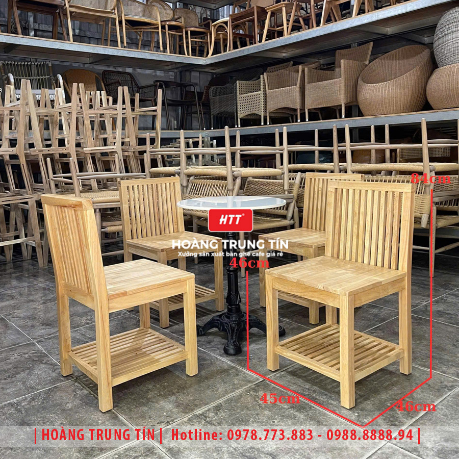 Bàn ghế cafe gỗ cao cấp HTT09