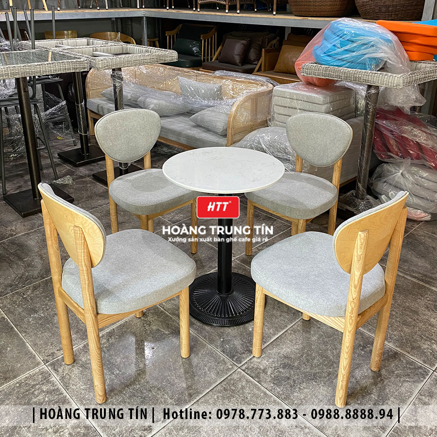 Bàn ghế gỗ nệm cao cấp HTT01