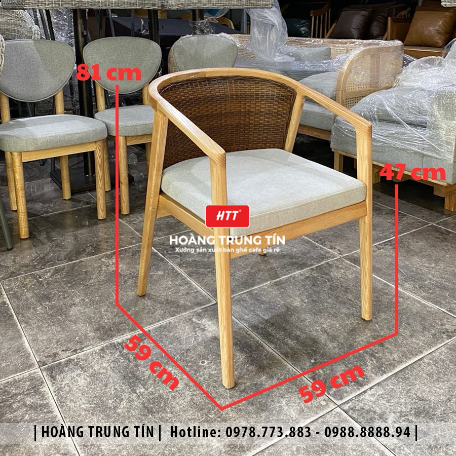Ghế gỗ nệm cao cấp HTT04