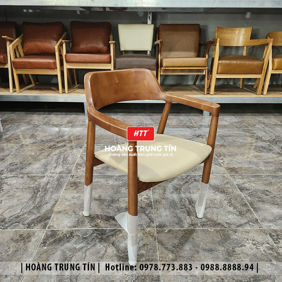 Ghế Hinosima gỗ nệm cao cấp HTT10