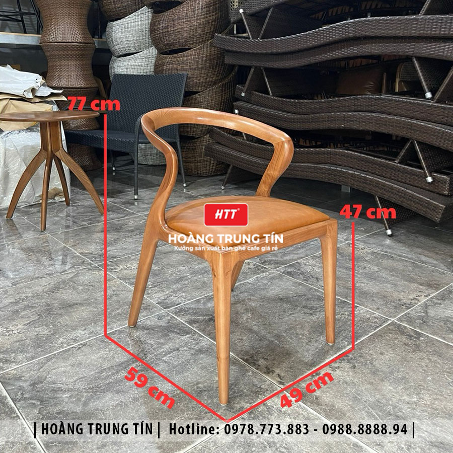 Bàn ghế cafe Salma gỗ Ash nệm cao cấp HTT01