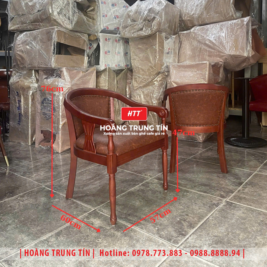Bàn ghế cafe gỗ nệm HTT027