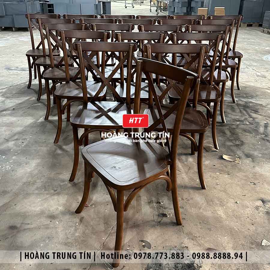 Ghế Bistro mặt gỗ cafe cao cấp HTT06