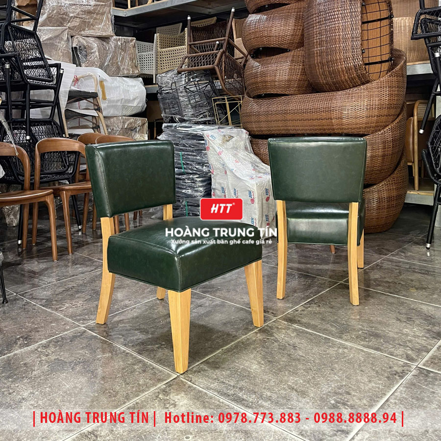 Bàn ghế cafe gỗ nệm HTT024