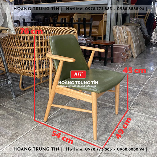Ghế babie cafe gỗ nệm HTT01