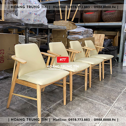 Ghế babie cafe gỗ nệm HTT01