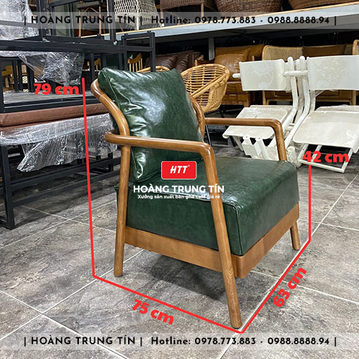 Bàn ghế cafe gỗ nệm HTT012