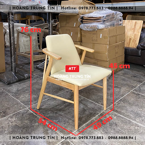 Ghế babie cafe gỗ nệm HTT01