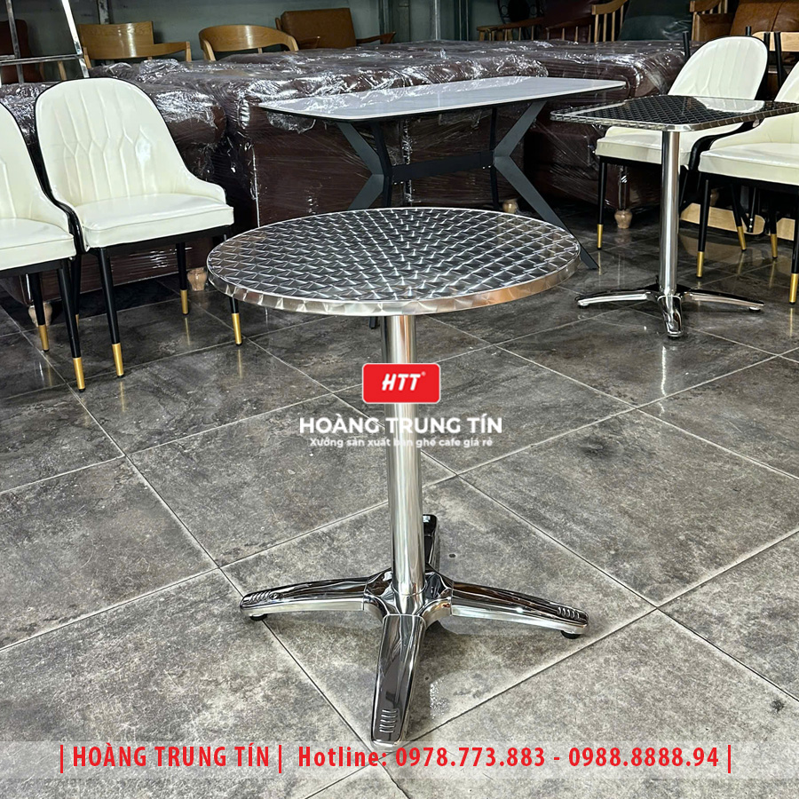 Bàn ghế cafe nhôm ngoài trời HTT01