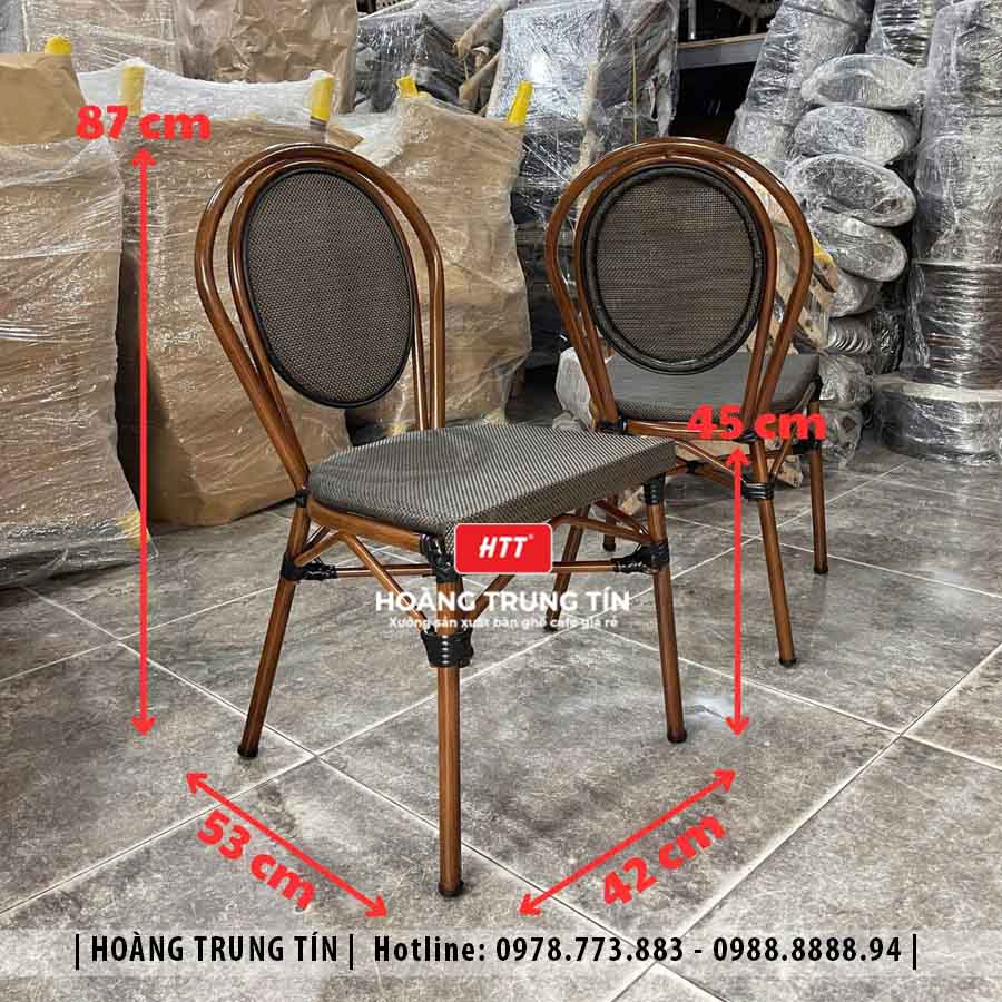 Bàn ghế cafe nhôm lưới ngoài trời HTT06