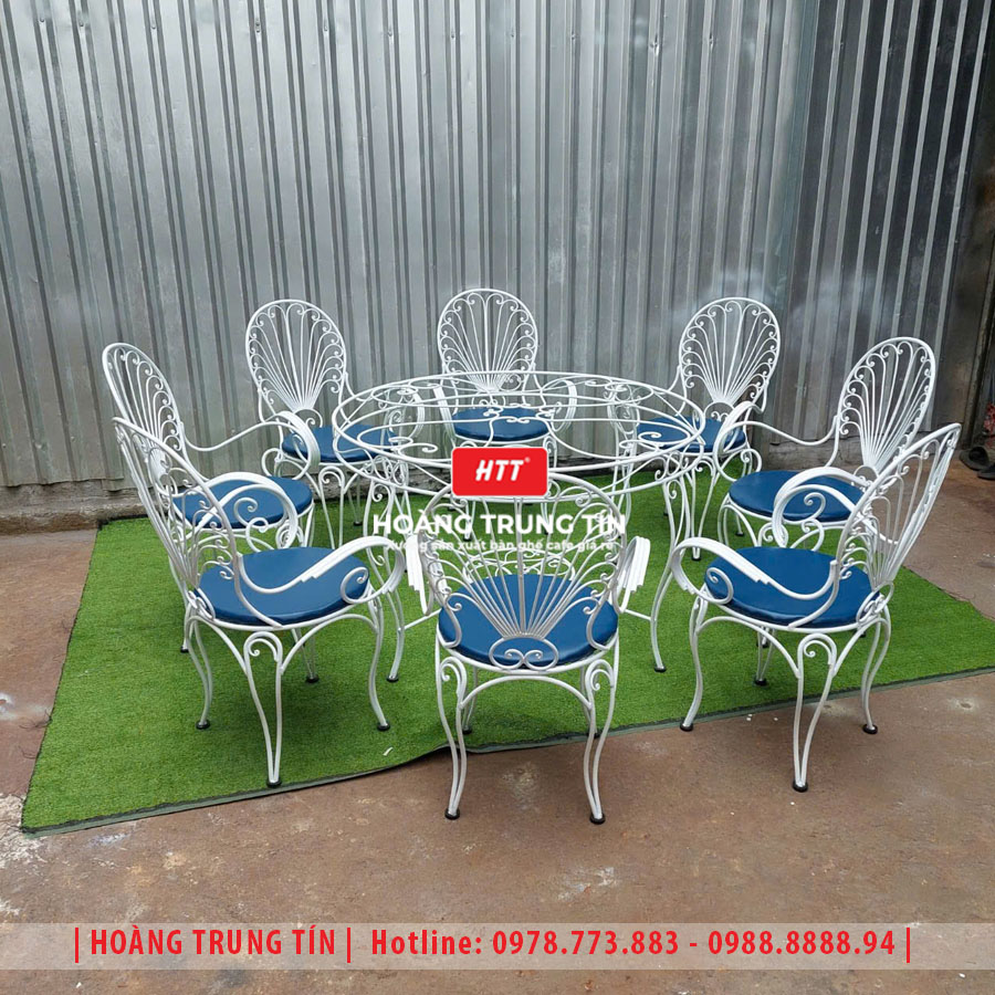 Bàn ghế sắt cafe ngoài trời HTT20