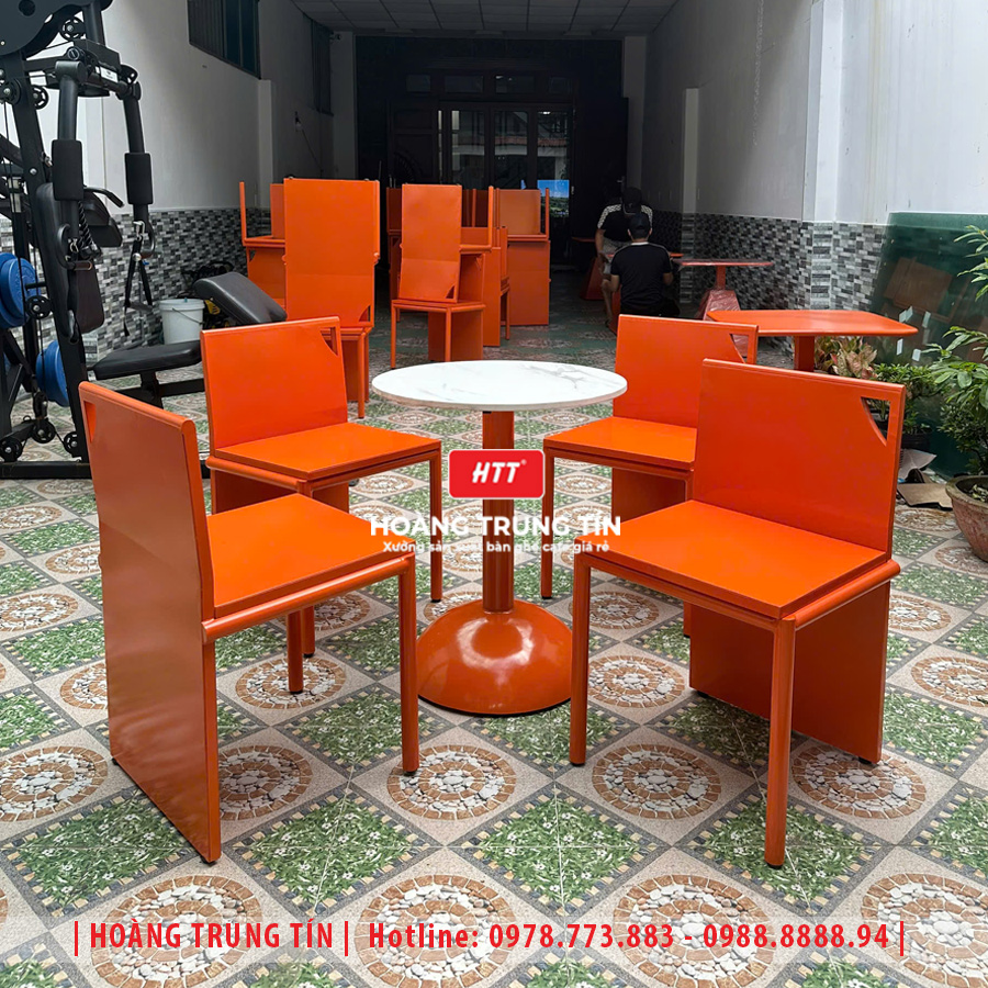 Bàn ghế sắt cafe ngoài trời HTT29