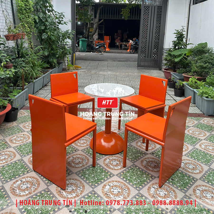 Bàn ghế sắt cafe ngoài trời HTT29
