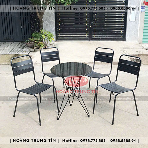 Bàn ghế cafe sắt HTT010