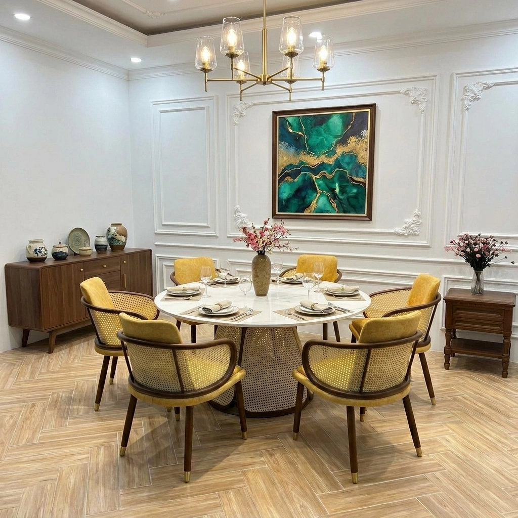 BỘ BÀN ĂN 6 GHẾ HTT 01