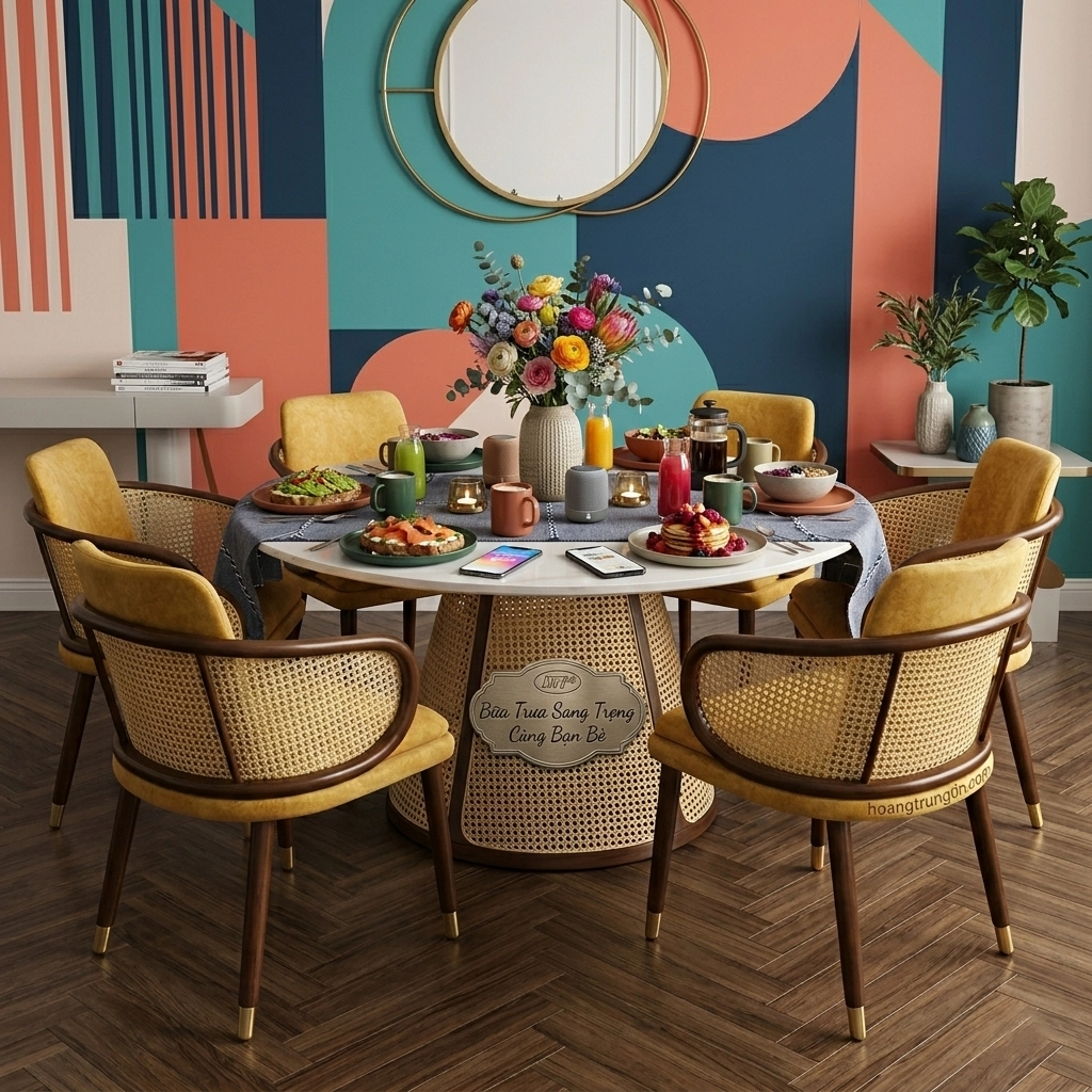 BỘ BÀN ĂN 6 GHẾ HTT 01