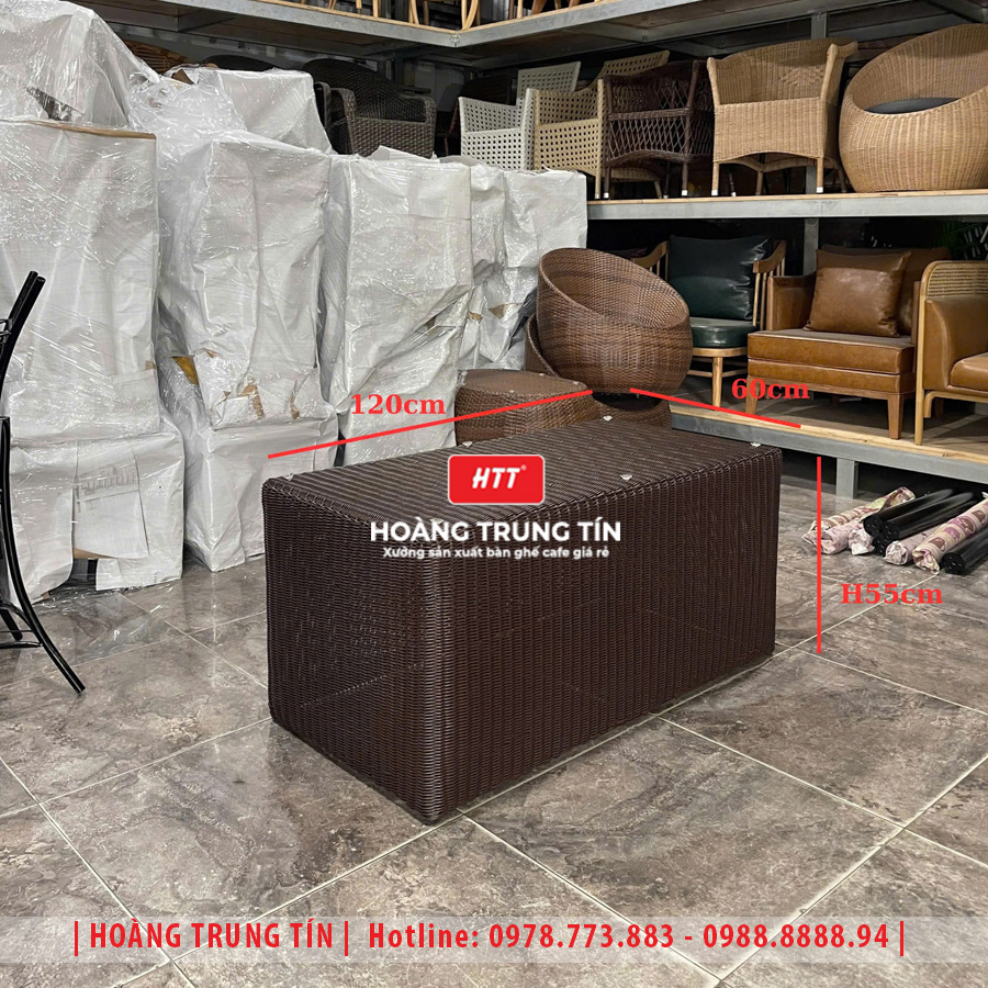 Bàn ghế trứng đan nhựa giả mây HTT14