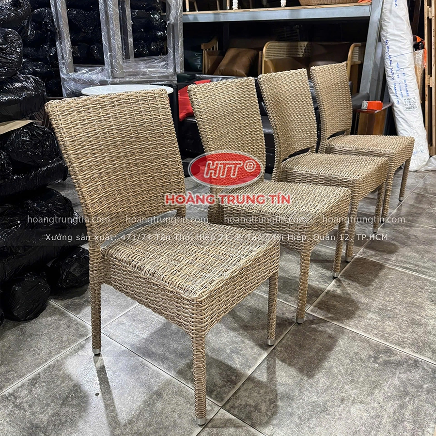 Bàn ghế đan nhựa giả mây HTT 03