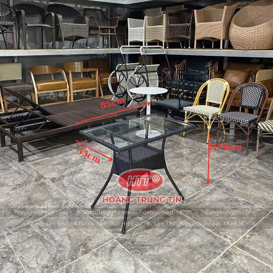 Bàn Ghế Nhựa Giả Mây HTT 03