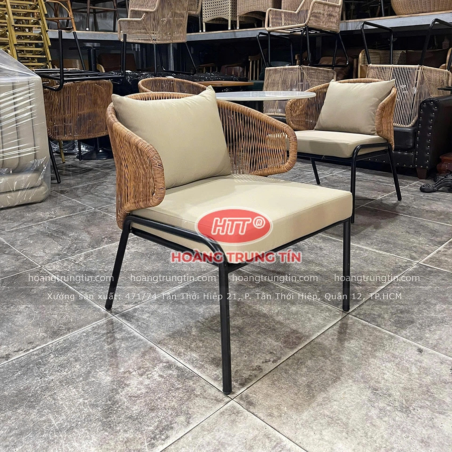 Bộ Bàn Ghế Đan Nhựa Giả Mây HTT 02