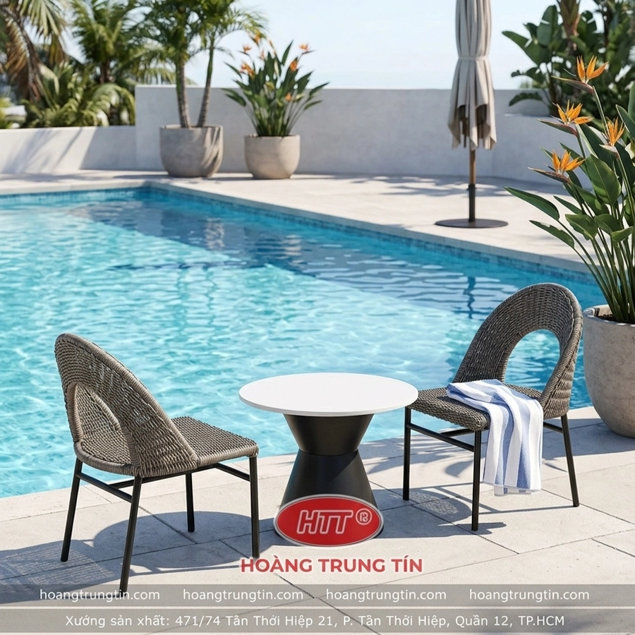 Ghế đan nhựa giả mây HTT 01