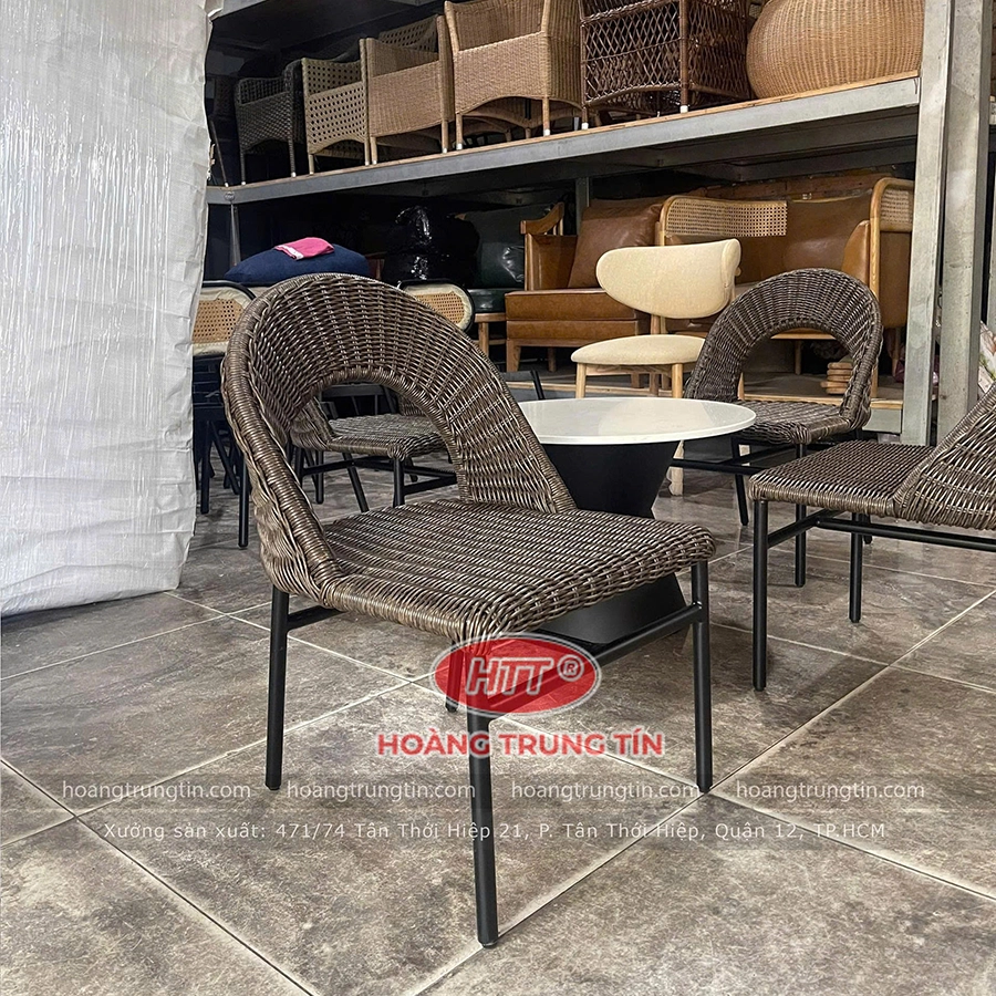 Ghế đan nhựa giả mây HTT 01