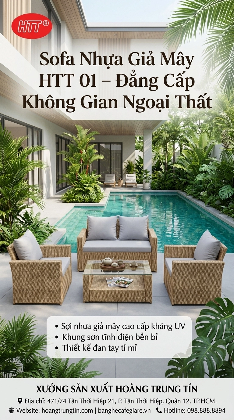 Sofa Nhựa Giả Mây HTT 01