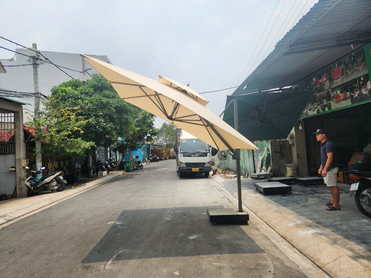 Dù lệch tâm 3m nghiêng theo chiều nắng HTT01