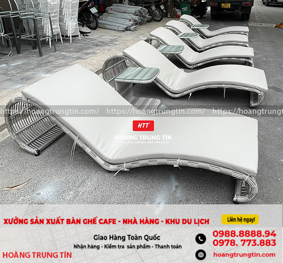 Xưởng sản xuất Giường tắm nắng giả mây