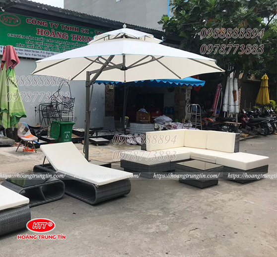 Mẫu giường tắm nắng giả mây GTNHTT03