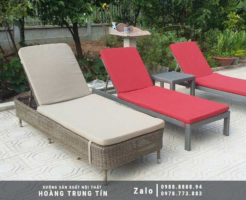 Giường nằm hồ bơi giả mây giá rẻ HTT