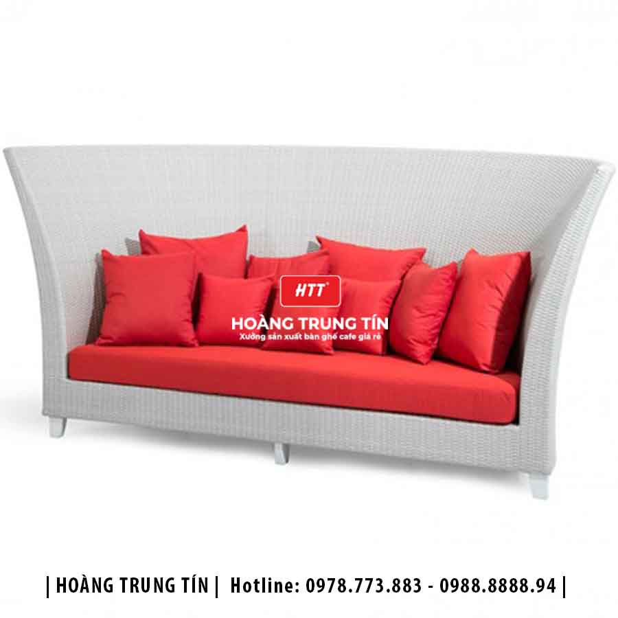Giường hồ bơi đan nhựa giả mây HTT11