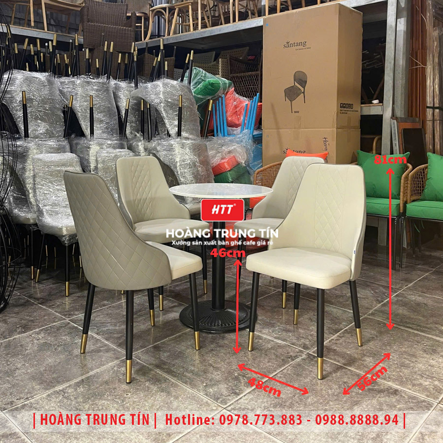 Bàn ghế cafe sắt nệm cao cấp HTT29
