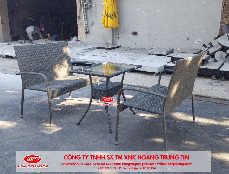 Thanh lý Bộ Bàn ghế giả Mây ngoài trời Giá Cực Rẻ