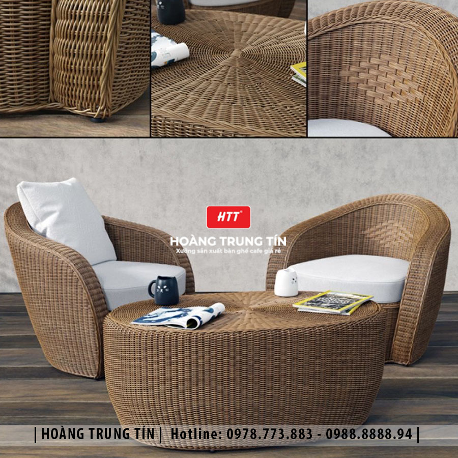 Sofa đan nhựa giả mây HTT060