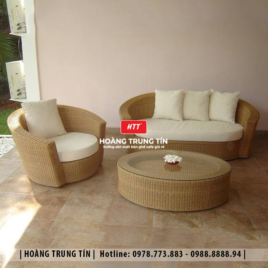 Sofa đan nhựa giả mây HTT064