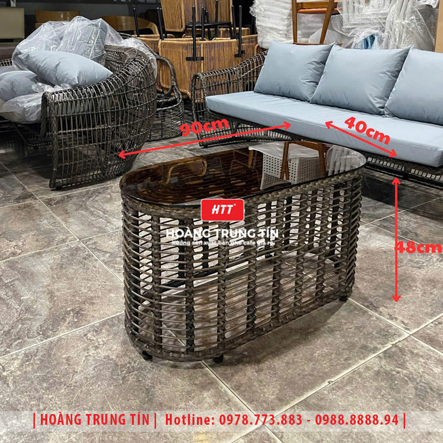 Sofa đan nhựa giả mây HTT090