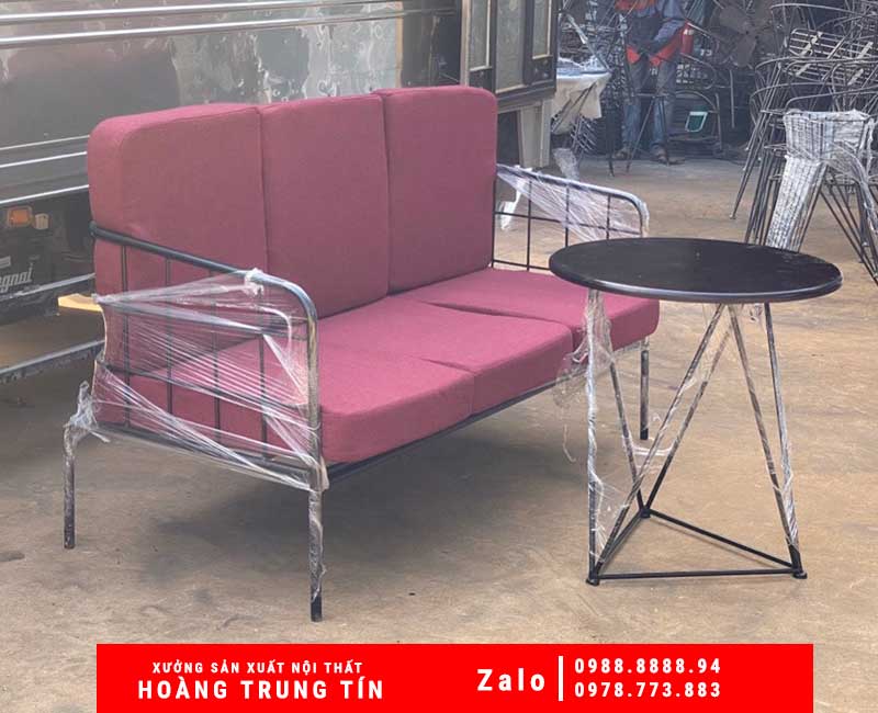 Bộ bàn ghế sofa sắt nệm HTT-12