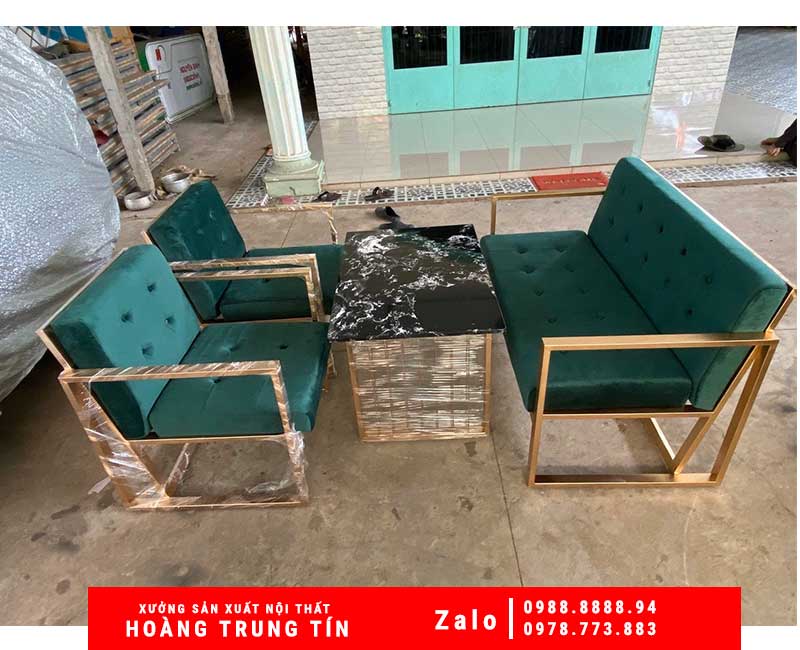 Bộ bàn ghế sofa sắt nệm HTT-21