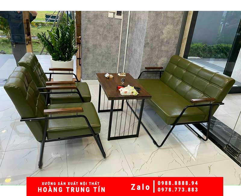 Bộ bàn ghế sofa sắt nệm HTT-05