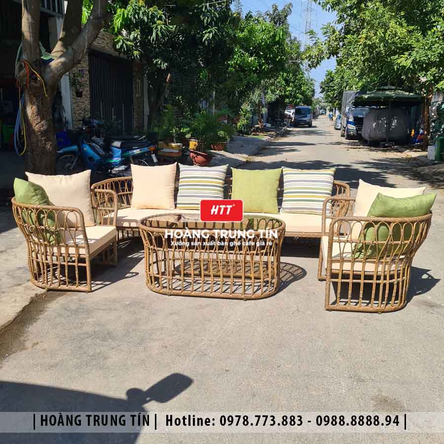 Sofa đan nhựa giả mây HTT06