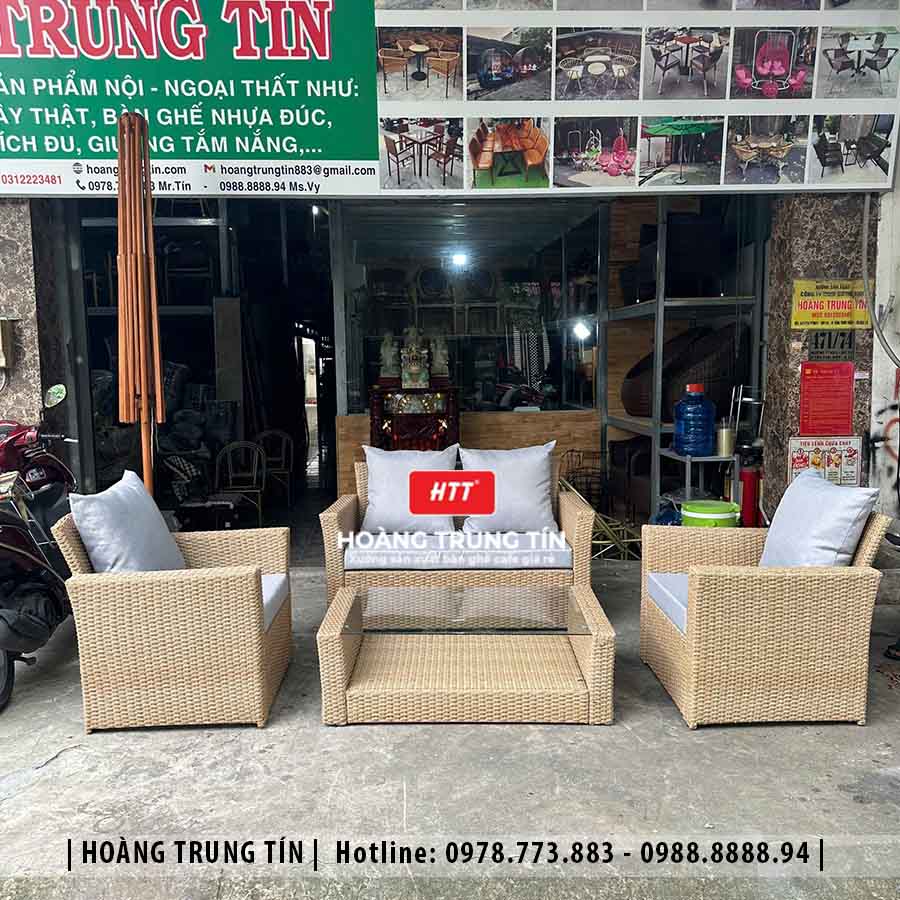 Sofa đan nhựa giả mây HTT28