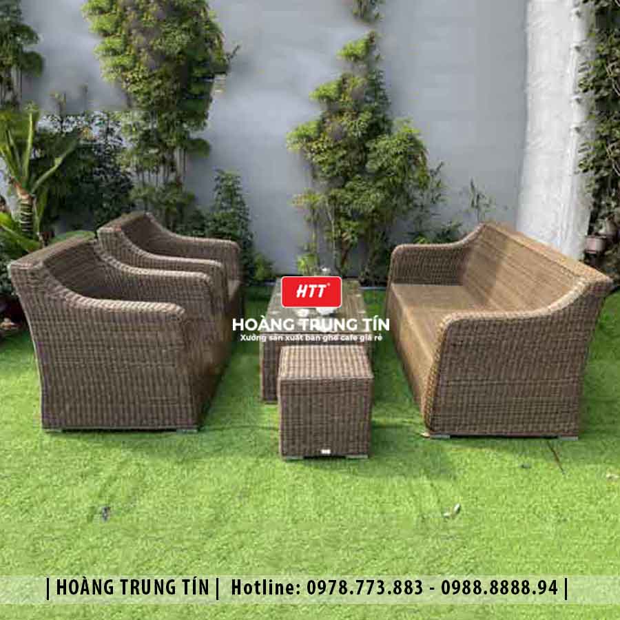 Sofa đan nhựa giả mây HTT12